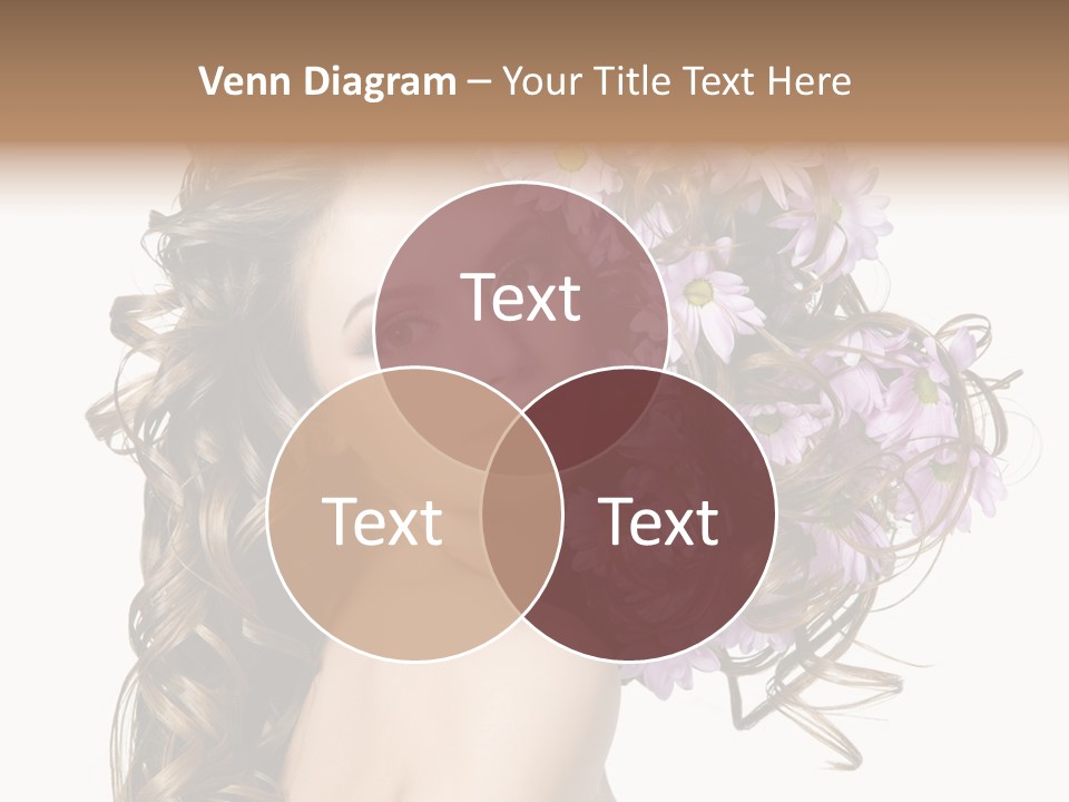 Woman Violet Hair PowerPoint Template