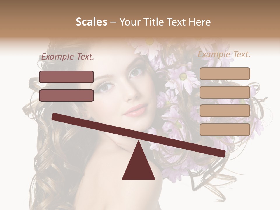 Woman Violet Hair PowerPoint Template