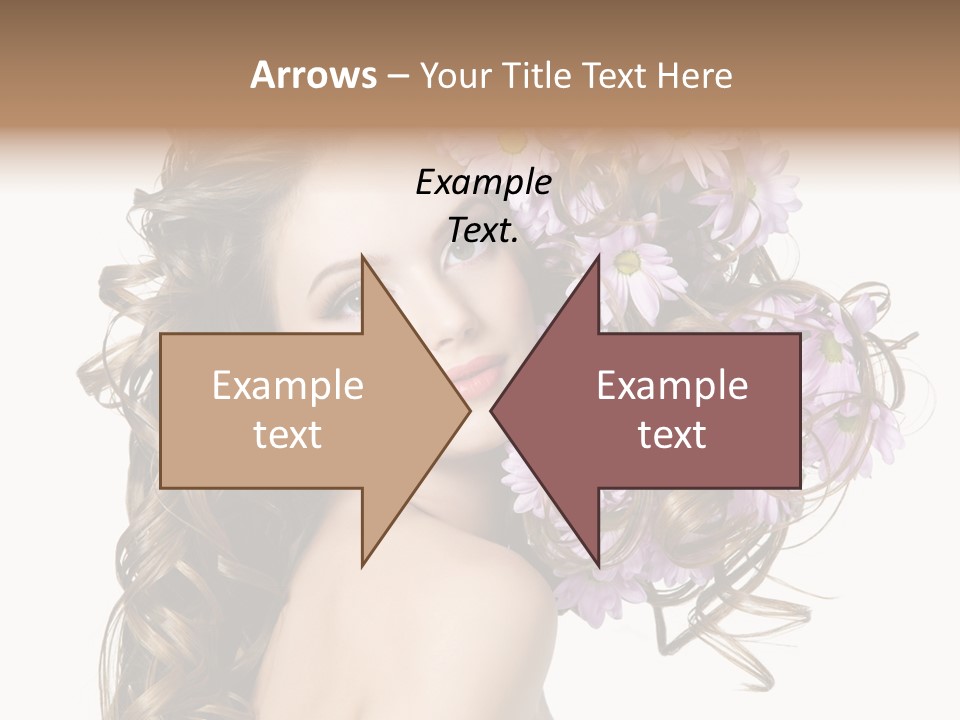 Woman Violet Hair PowerPoint Template