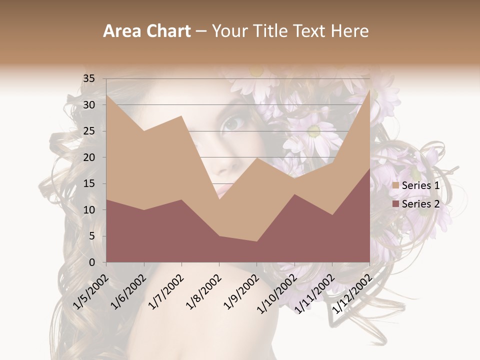 Woman Violet Hair PowerPoint Template