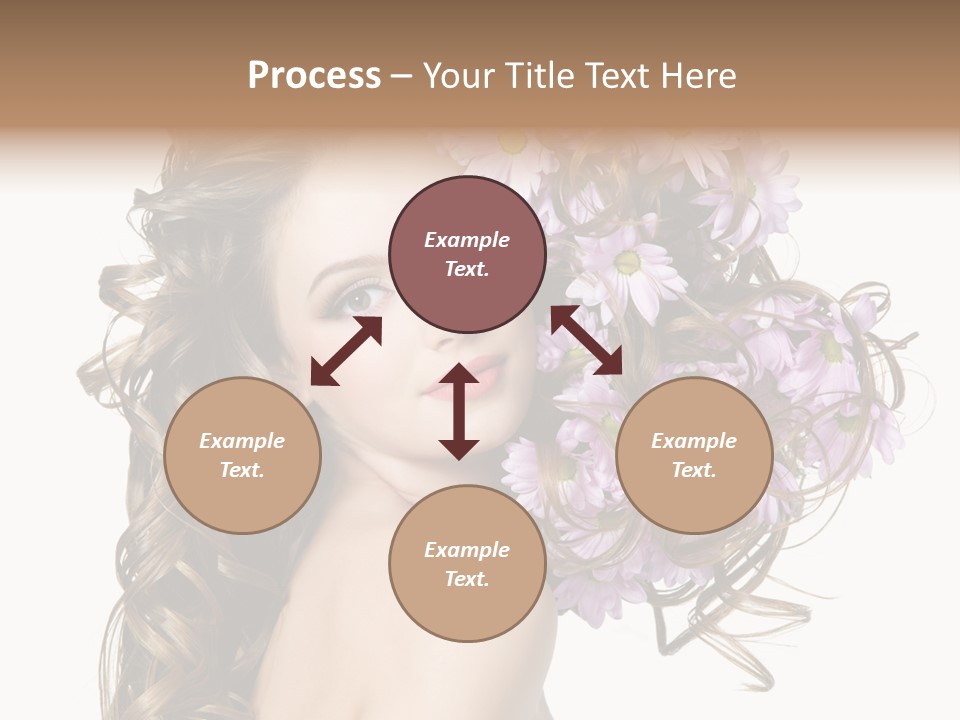 Woman Violet Hair PowerPoint Template