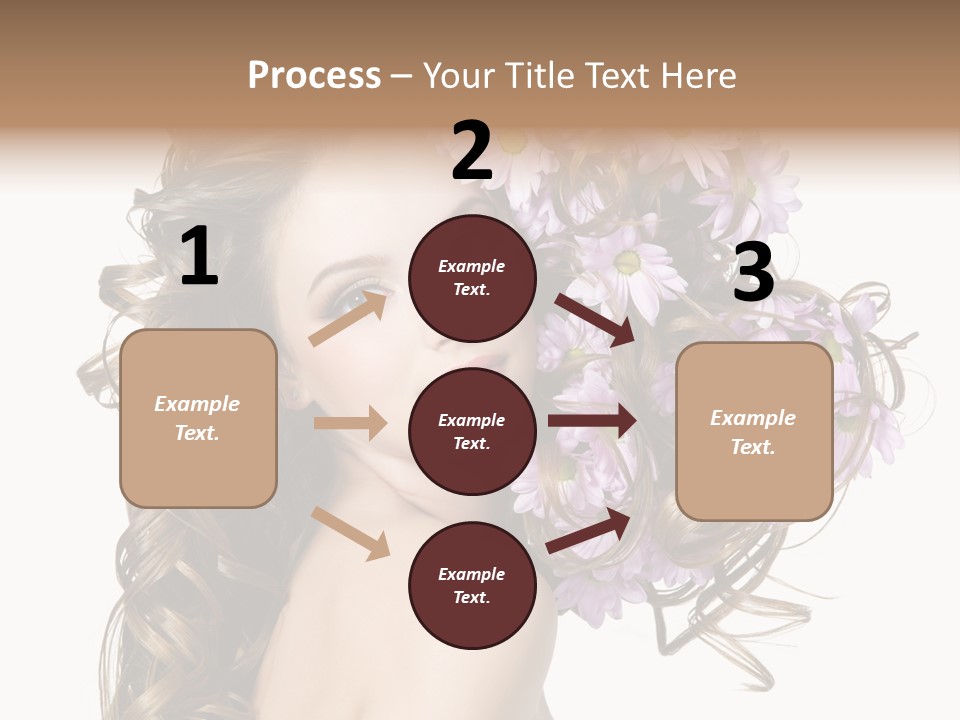 Woman Violet Hair PowerPoint Template