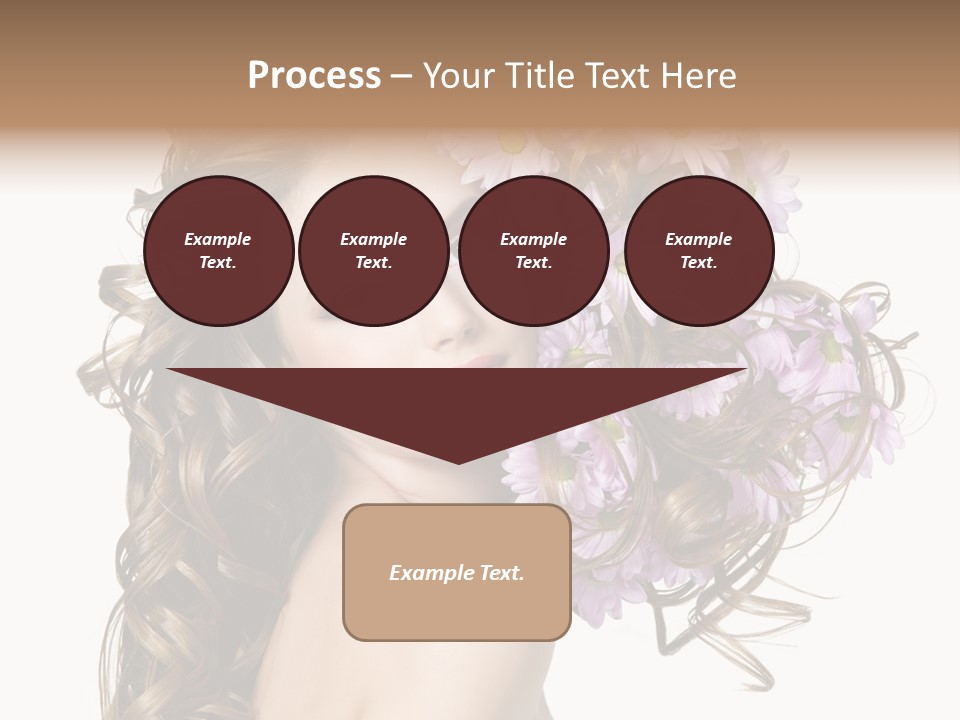 Woman Violet Hair PowerPoint Template