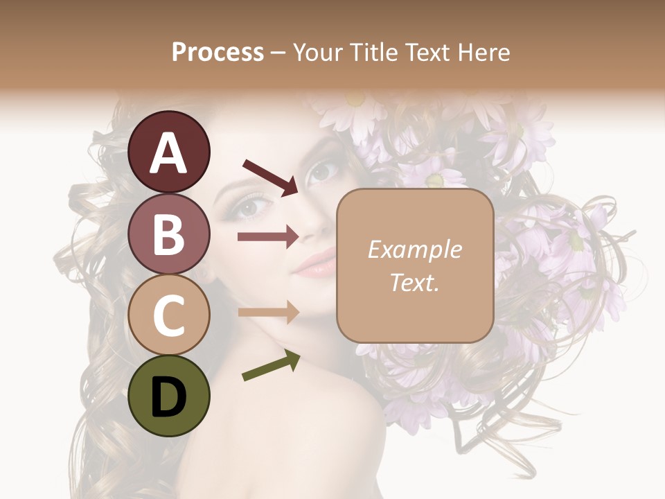 Woman Violet Hair PowerPoint Template