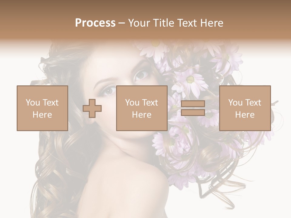 Woman Violet Hair PowerPoint Template