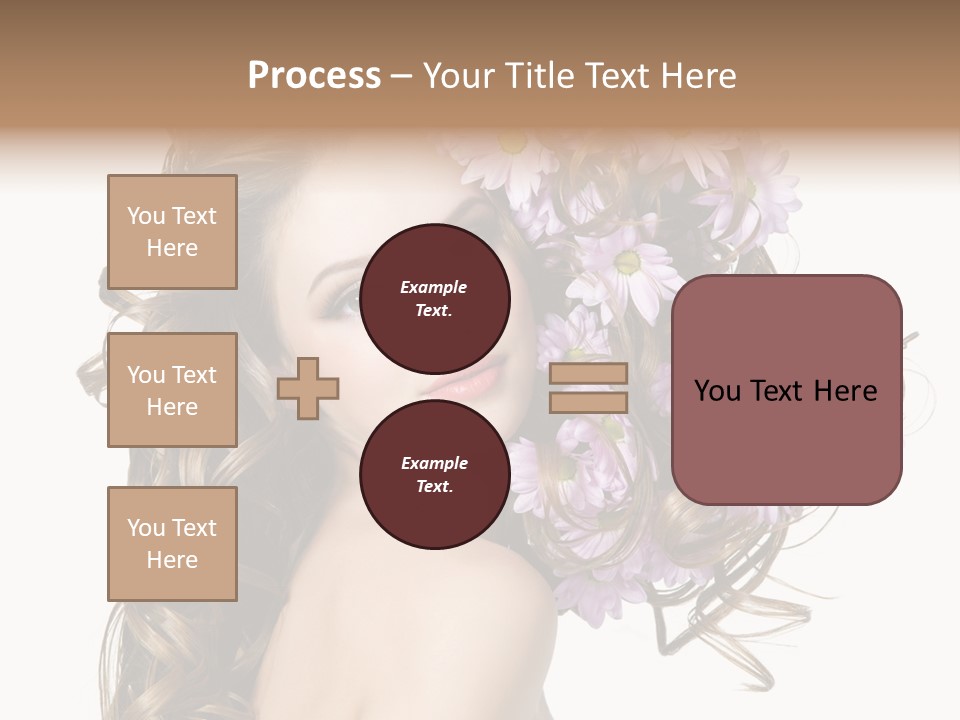 Woman Violet Hair PowerPoint Template