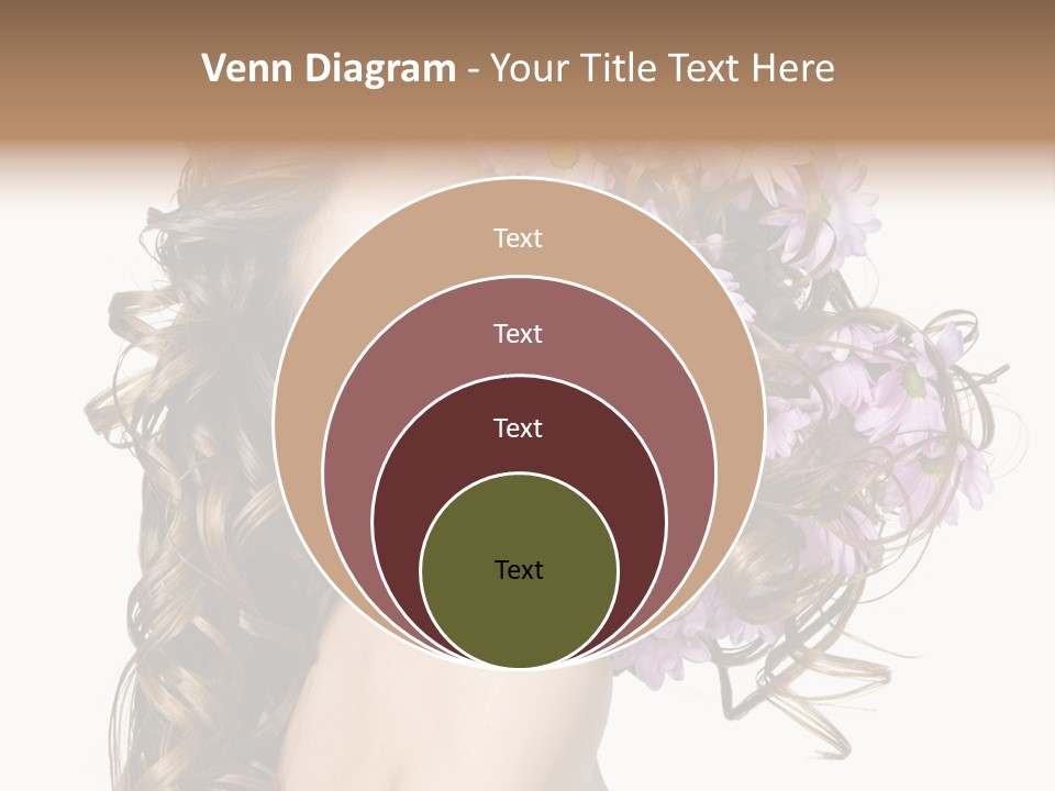 Woman Violet Hair PowerPoint Template