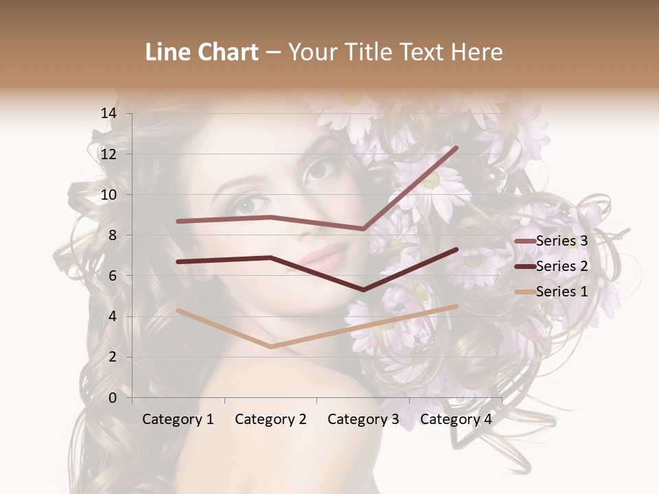 Woman Violet Hair PowerPoint Template