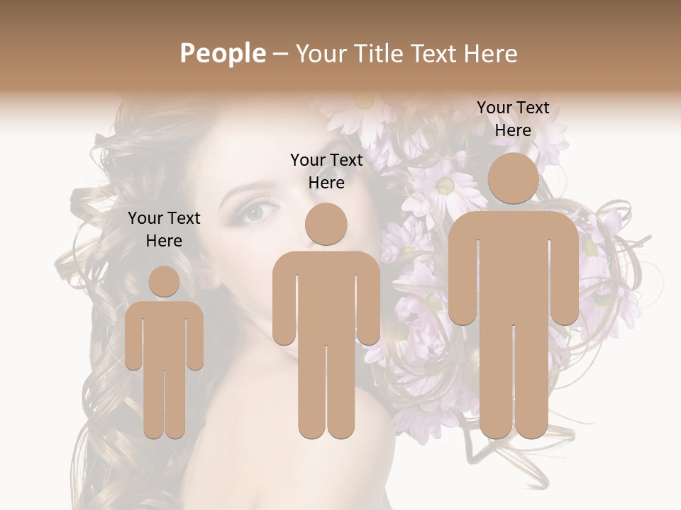 Woman Violet Hair PowerPoint Template