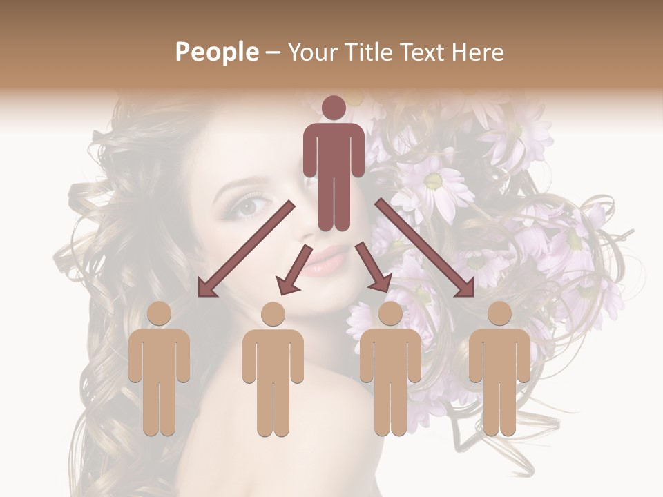 Woman Violet Hair PowerPoint Template