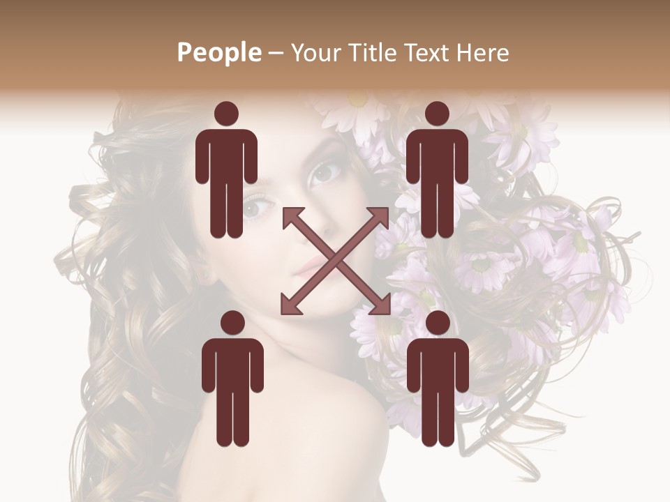 Woman Violet Hair PowerPoint Template