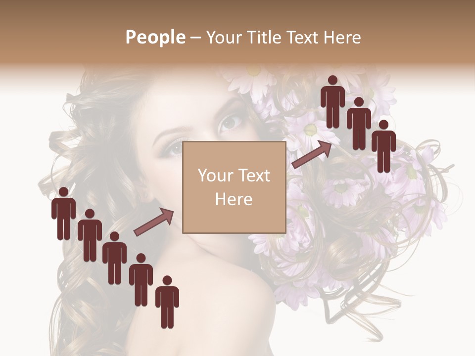 Woman Violet Hair PowerPoint Template