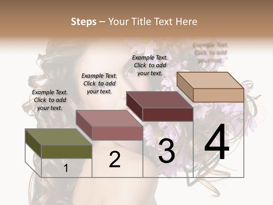 Woman Violet Hair PowerPoint Template