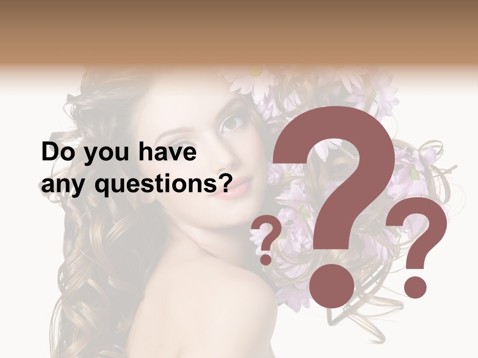 Woman Violet Hair PowerPoint Template