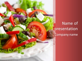 Salad Fresh Mediterranean PowerPoint Template