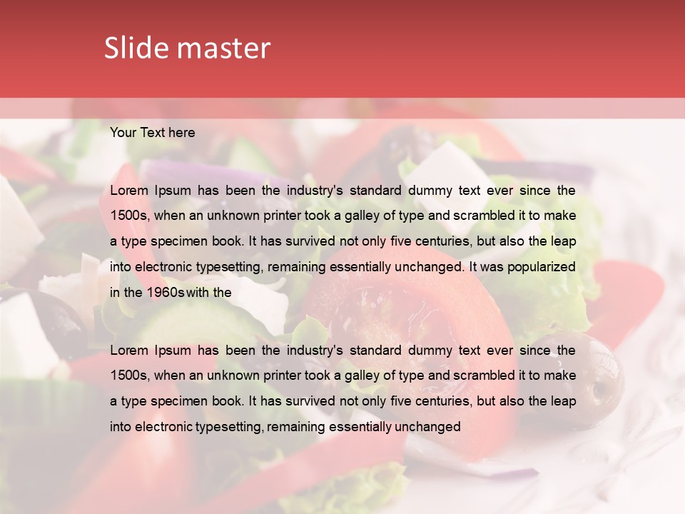 Salad Fresh Mediterranean PowerPoint Template