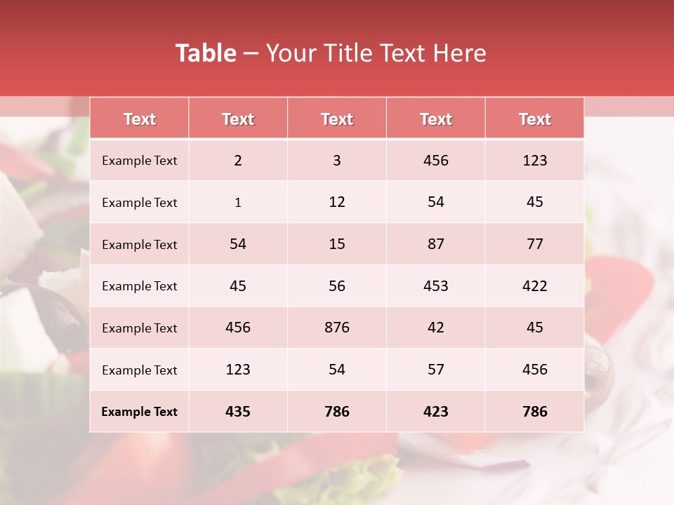 Salad Fresh Mediterranean PowerPoint Template