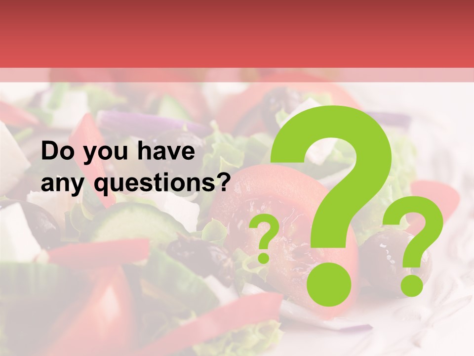 Salad Fresh Mediterranean PowerPoint Template