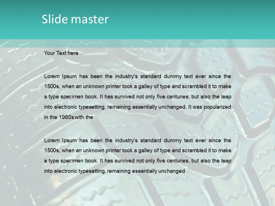 Rubber Photo Automobile PowerPoint Template