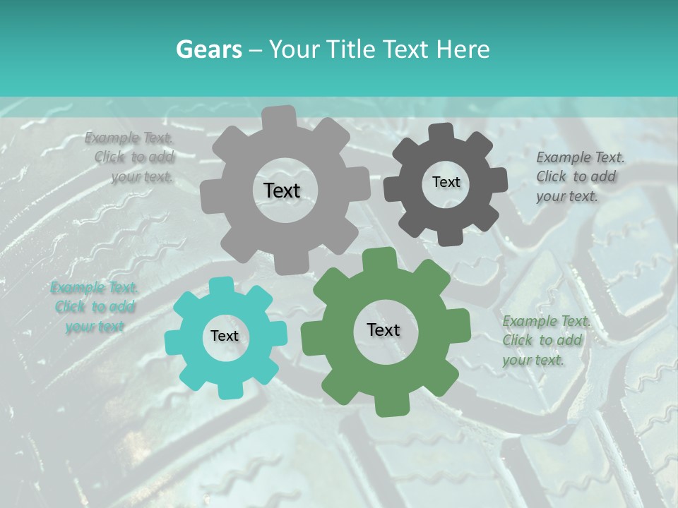 Rubber Photo Automobile PowerPoint Template