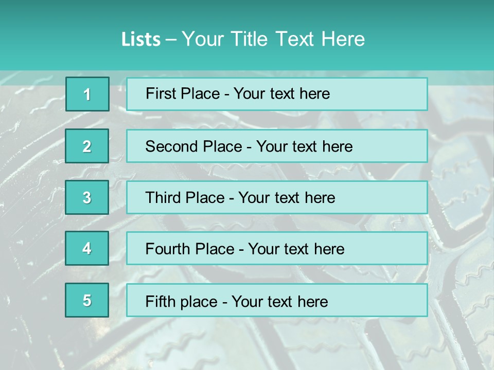 Rubber Photo Automobile PowerPoint Template