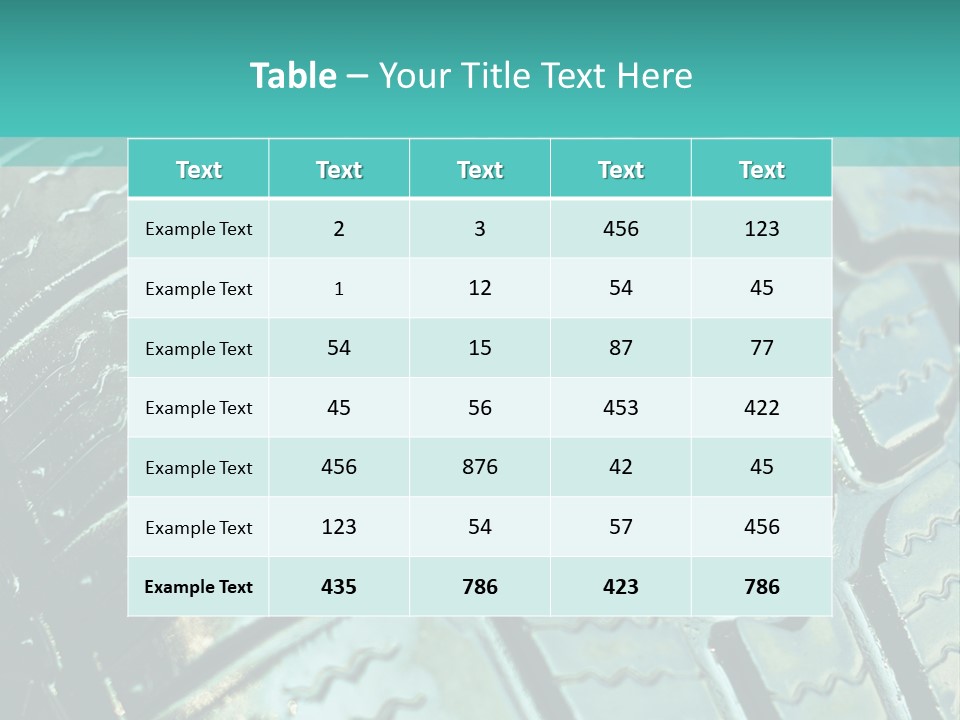 Rubber Photo Automobile PowerPoint Template