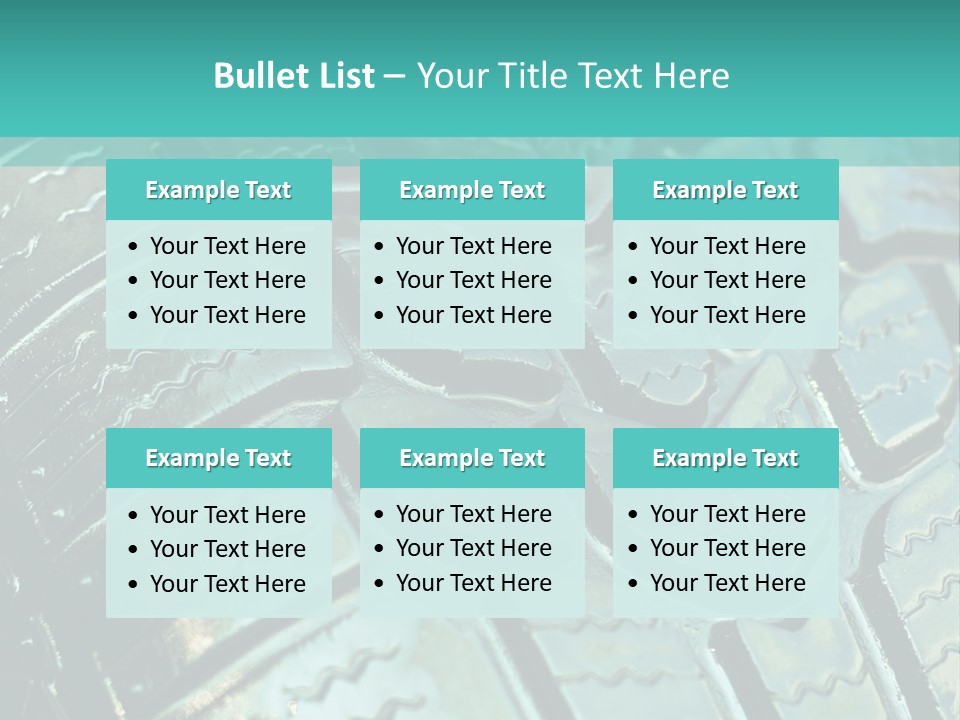 Rubber Photo Automobile PowerPoint Template