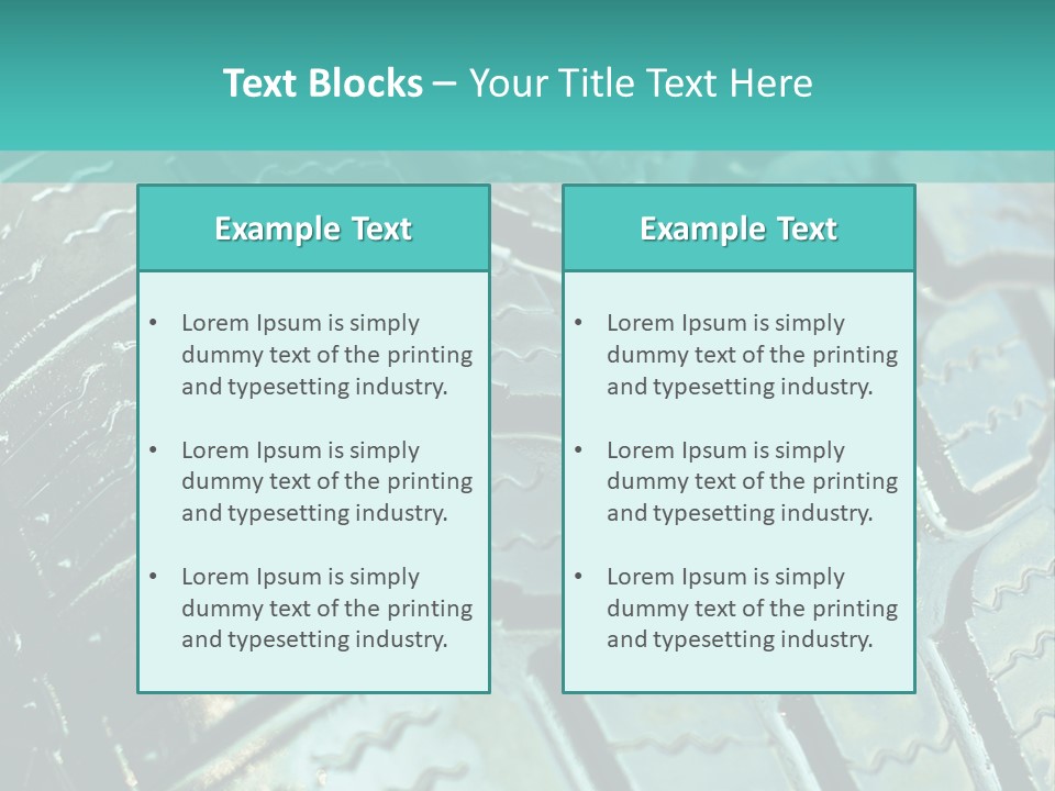 Rubber Photo Automobile PowerPoint Template