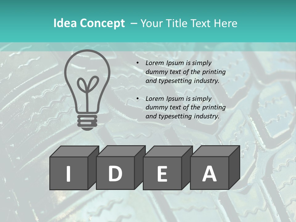 Rubber Photo Automobile PowerPoint Template