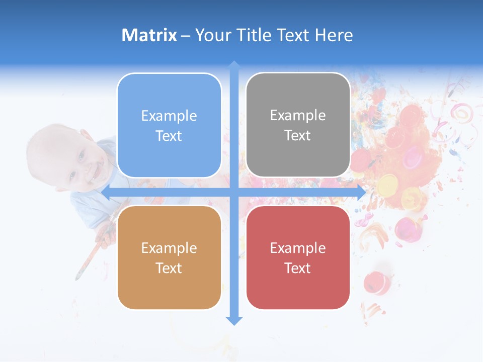 White Laughing Baby PowerPoint Template