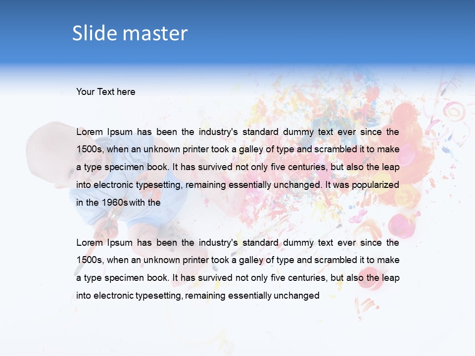 White Laughing Baby PowerPoint Template