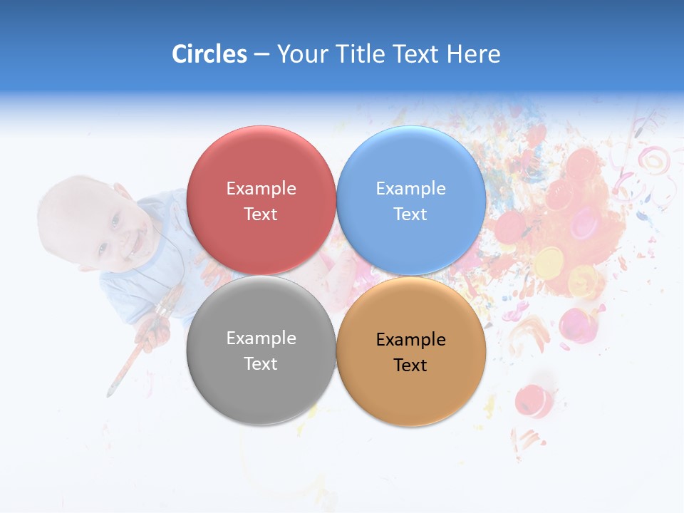 White Laughing Baby PowerPoint Template