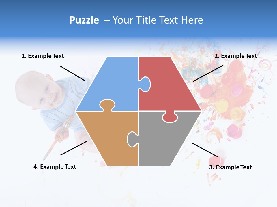 White Laughing Baby PowerPoint Template