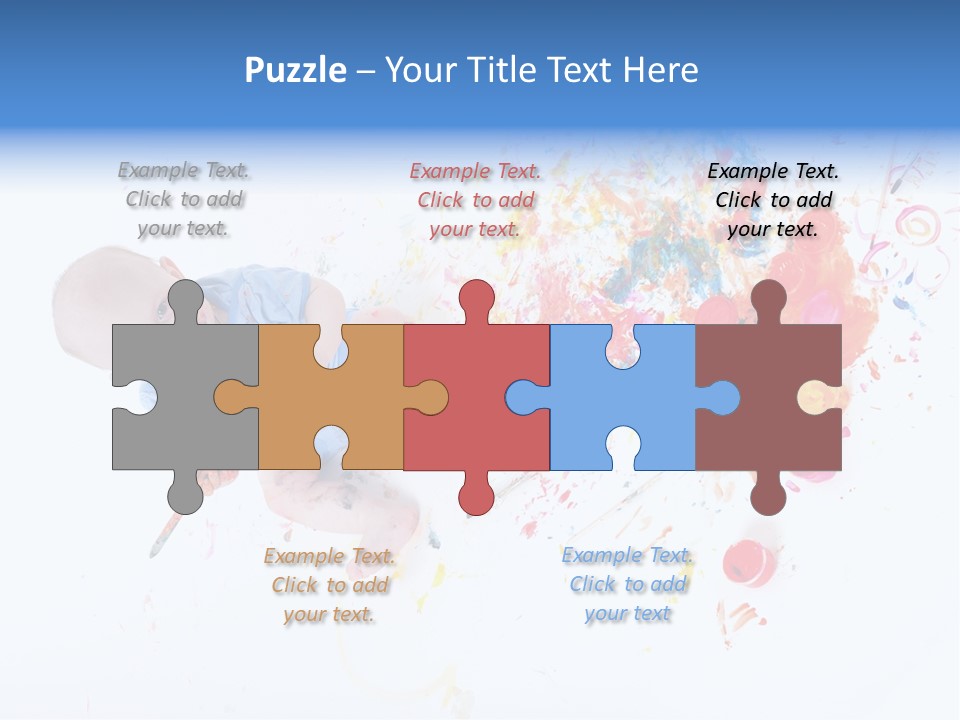 White Laughing Baby PowerPoint Template