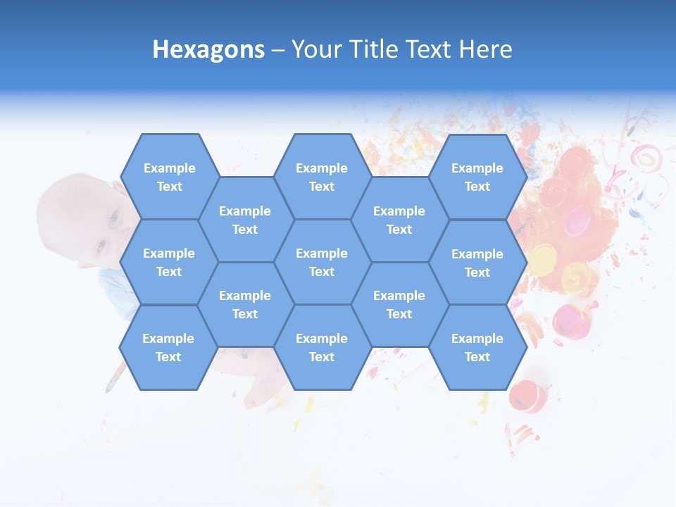 White Laughing Baby PowerPoint Template