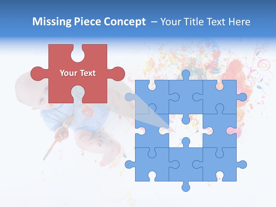 White Laughing Baby PowerPoint Template