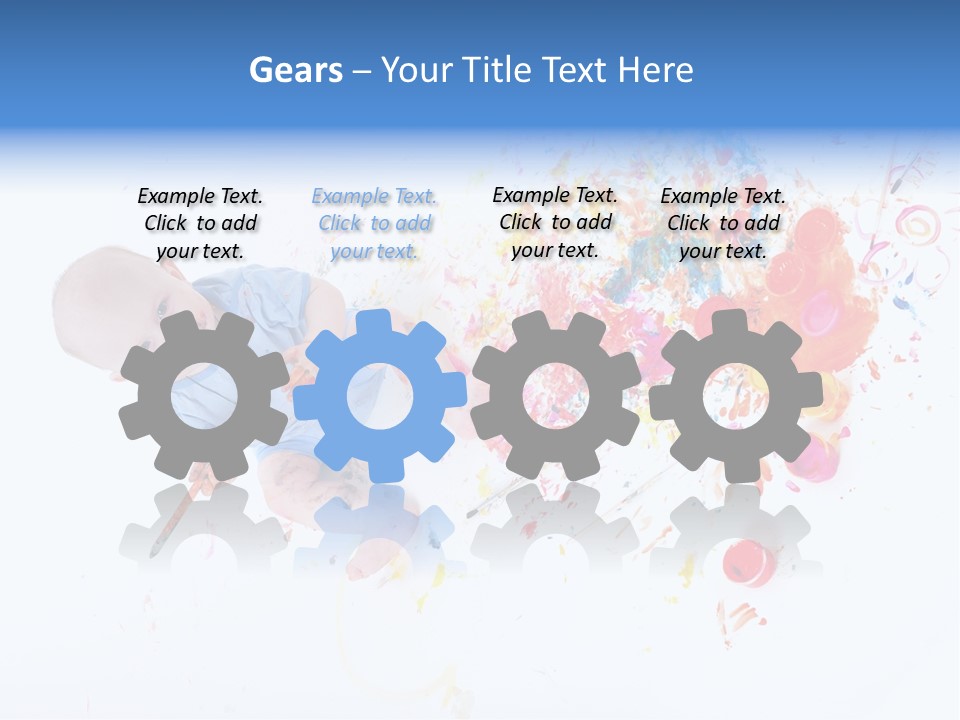 White Laughing Baby PowerPoint Template