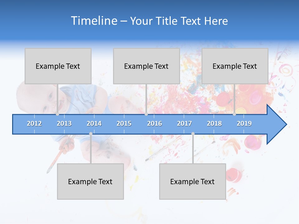 White Laughing Baby PowerPoint Template