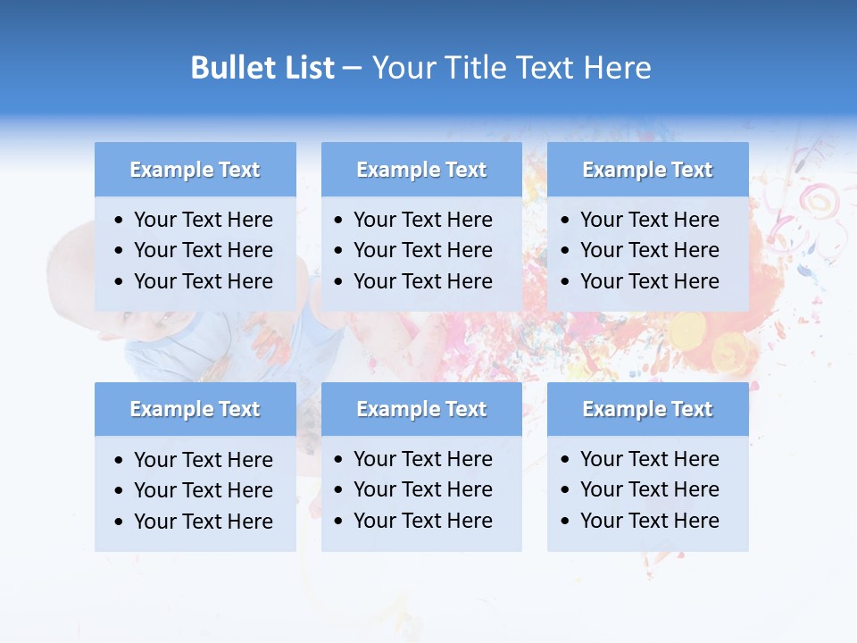 White Laughing Baby PowerPoint Template