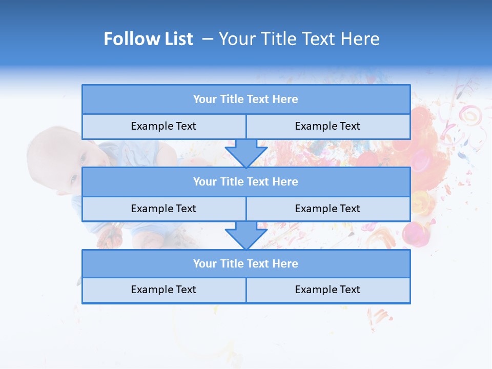 White Laughing Baby PowerPoint Template