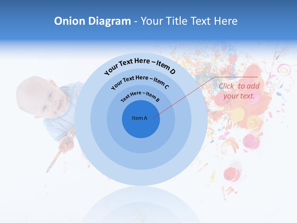White Laughing Baby PowerPoint Template