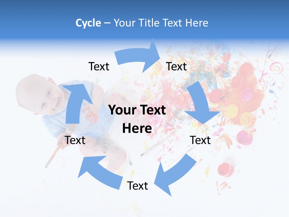 White Laughing Baby PowerPoint Template