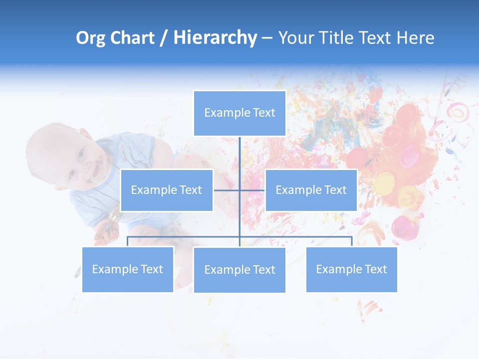 White Laughing Baby PowerPoint Template
