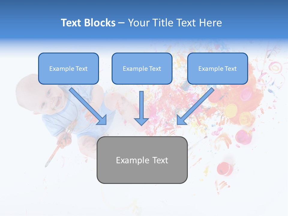 White Laughing Baby PowerPoint Template