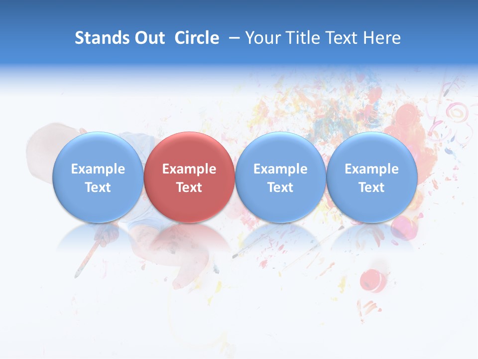 White Laughing Baby PowerPoint Template