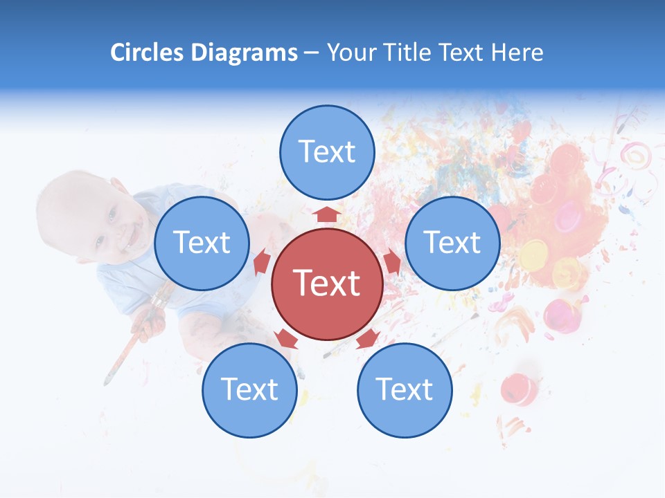 White Laughing Baby PowerPoint Template