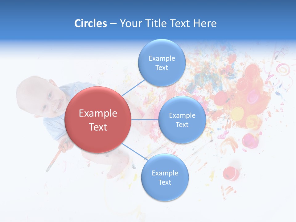 White Laughing Baby PowerPoint Template