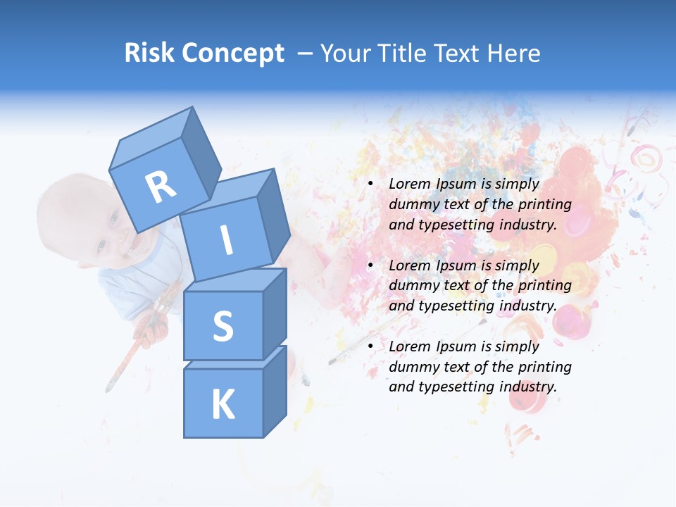 White Laughing Baby PowerPoint Template