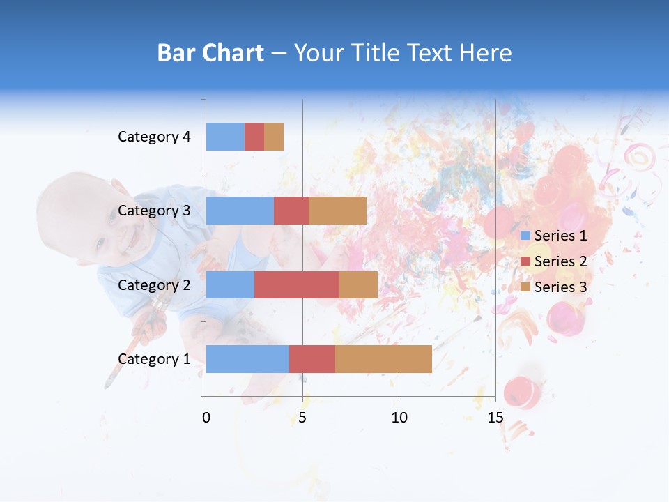 White Laughing Baby PowerPoint Template