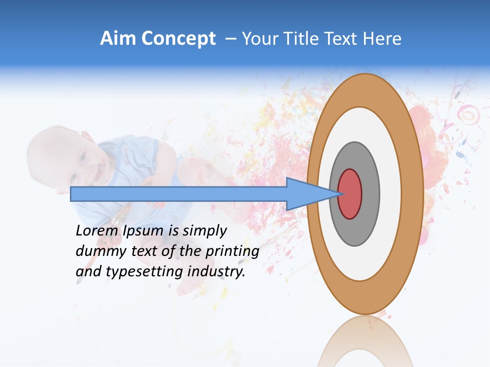 White Laughing Baby PowerPoint Template